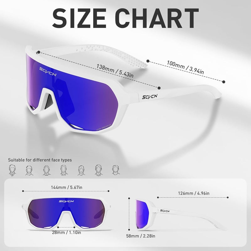 SCVCN Photochromic Cycling Glasses Men Women Clear Sports Sunglasses UV400 Protection for Cycling Running mtb DZ-S63 - Image 5